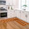 Orange Hello Pumpkin Fall Kitchen Mats Set of 2, Autumn Home Decor Low-Profile Kitchen Rugs for Floor (17x29 and 17x47 Inch)